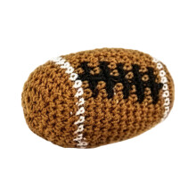 Artistic Football Pattern Plush Sandbag Footbal-Brown black