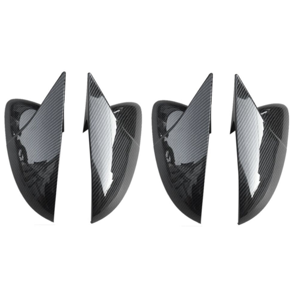 4X For 2009-2018 Plastic Door Side Wing Rearview Mirror Ox Horn Cover Cap Car Accessories 6466237537919