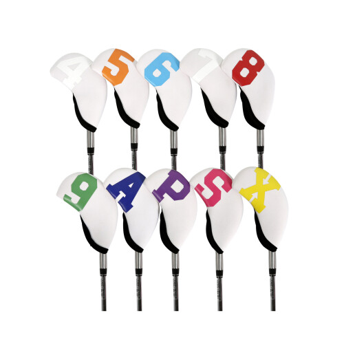 Numbered Shape Long Neck Protecting Golf Club Head Protector-5