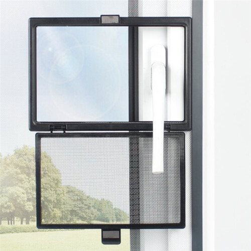 Magnetic Window Screen with Small Window, Enhanced Wind Resistance, Easy Installation White 2