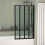 NES Home Nes Home 800 x 1400 mm Black Frame 4 Fold Door Bath Shower Screen 2
