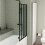 NES Home Nes Home 800 x 1400 mm Black Frame 4 Fold Door Bath Shower Screen 3