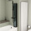 NES Home Nes Home 800 x 1400 mm Black Frame 4 Fold Door Bath Shower Screen 4