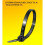 200pcs Self-Locking Nylon Tie Black Cable Tie Fastening Ring Cable Tie Zip Wraps Strap Nylon Cable Tie Set 5