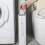 Bathroom Crevice Trash Can Space Saving Compressed Trash Can with Toilet Brush Narrow Trash Can Garbage Container 3