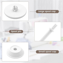 Ensemble de 3 Capuchons de Porte-Bobine, Accessoires pour Porte-Fil pour Machines à Coudre pour Janome, Singer, Viking, White et Bernina