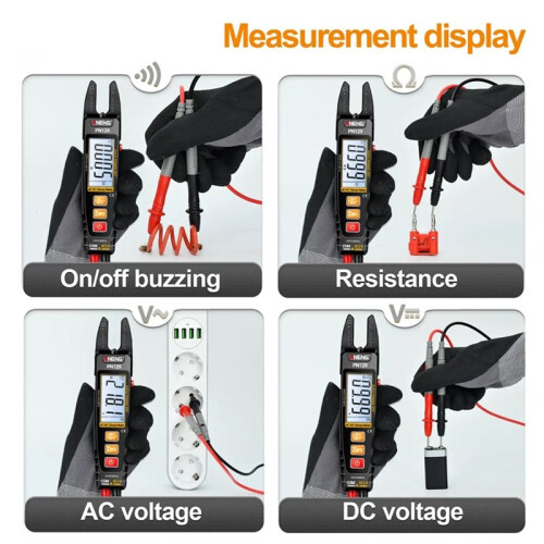 ANENG PN130p Clamp Meter U-Shaped 4000 Counts Resistance Pliers Tester AC/ Voltage Current Tools