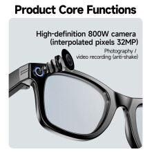 200W Camera AI Translation Glasses,Color-Changing Photo & Video Recording Sunglasses, Call Glasses