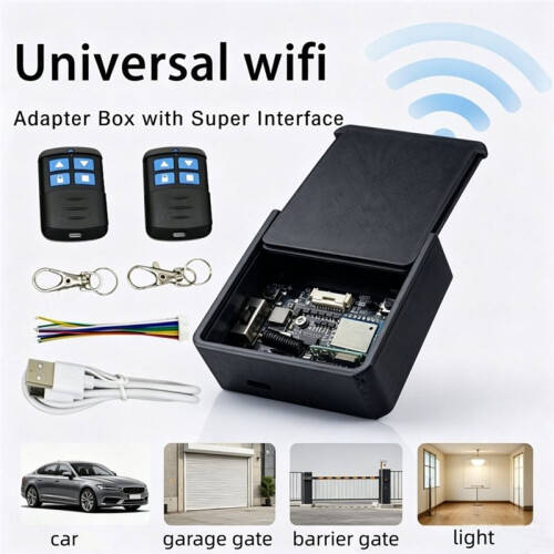 TW01 Super Interface Wifi Adapter Box, 3-12V Wireless RF Remote Control, Suitable for Cars, Garage Doors and More 1