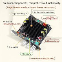 XY-T4001P TPA3223 Mono 400W Digital Amplifier Board Module 12-42V AUX USB APP Control Low Treble Control