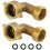 Solid Brass 90 Degree Angle Connector for Garden Hose Adjustable Interface Male to Female Elbow Secure Connection 5