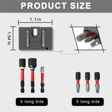 2PCS Magnetic Bit Holder (6 Magnetic Holes)-Universal Fit to Belt Clip Mount, Drill Bit Holder