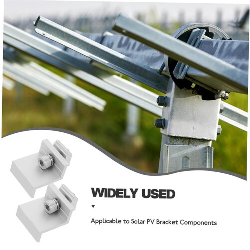 10Pcs Aluminum Alloy Solar Panel End Clamps for PV Module Mounting System 2