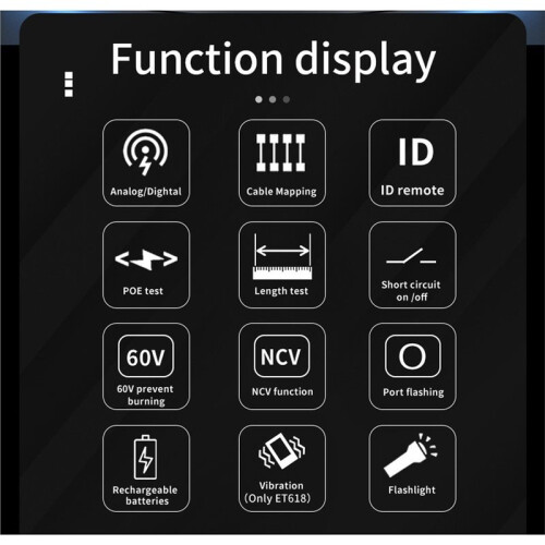 Handheld Network Cable Tester Matching LCD Display Analogs Digital Search High Quality Multifunctional Cable Tester 2