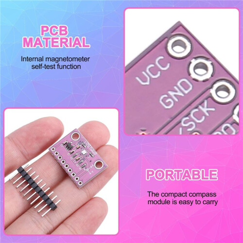 Geomagnetic Sensor Module MCU-150 BMM150 Magnetometer Module Compass Geomagnetic Sensor Module 2