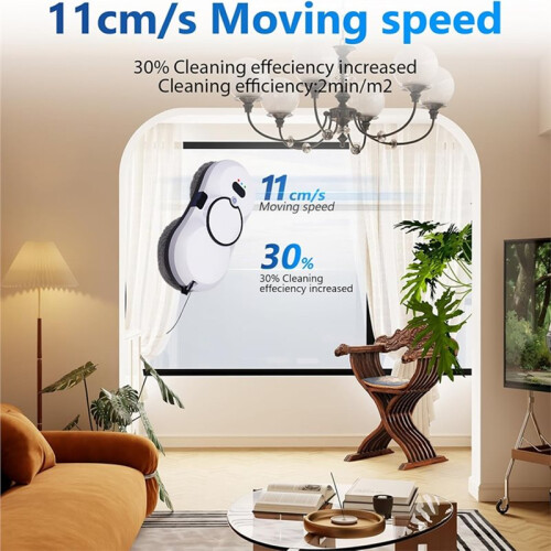 Automatic Window Cleaning Robot Clean Window Scrubber Cleaner Vacuum Cleaner Appliance Remote Control Cleaner A EU Plug