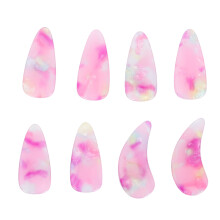 8Pièces Accessoires Guzheng Ongles Faux Rose Confort Durable Et