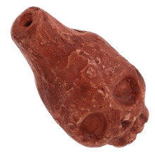 Sifflet Céramique Marron Clair Design Crâne Pour Enfant