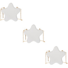 3Pièces Sacs Étoile Blancs PVC Crossbody