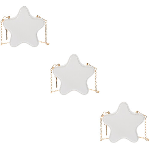 3Pièces Sacs Étoile Blancs PVC Crossbody