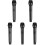 5Pièces Microphone De Jeu Noir En Plastique Pour Performances Et Fêtes 1