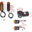 Bright LED Indicator Iight, Replacement Handlebar Lights, Night Reflectors, Reflective Strap Decoration, Night Reflectors 6