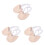 3Pièces Demi-Pointe Ballet Beige Toile Stretch À Double Élastique 1