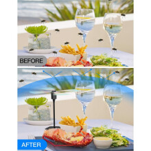 Fly Repellent Fans for Tables, Portable, Soundless, Holographic Blades, for Picnic, Party, Restaurant, Kitchen, BBQ