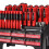 100Pcs Magnetic Screwdriver Set Tools for Professional Use with Storage Rack Red 6
