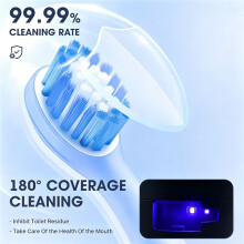 Toothbrush Holders Cleaner Wall Mounted Toothbrush Holder Case with LED Screen,Toothbrush Cleaner