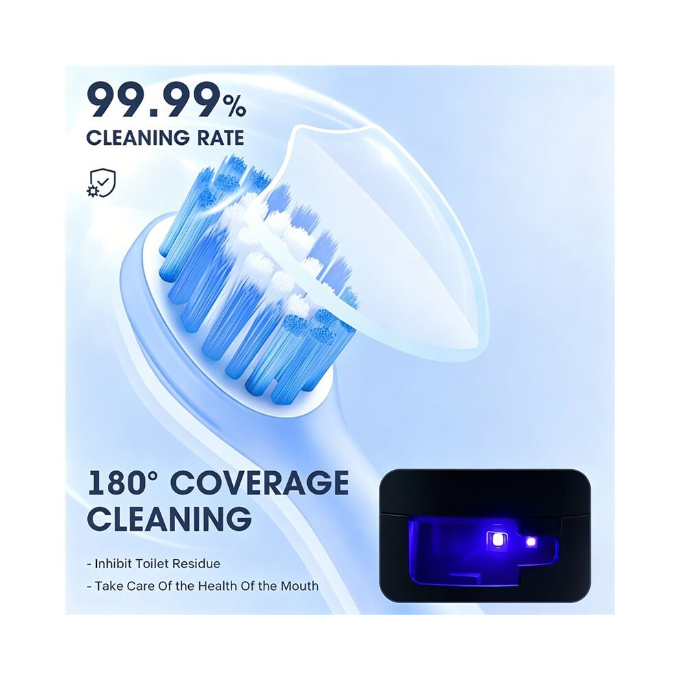 Toothbrush Holders Cleaner Wall Mounted Toothbrush Holder Case with LED  Screen,Toothbrush Cleaner