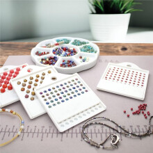 Bead Counting Tool Tray 3/4//8mm Holder Jewelry Making Reusable Bead Tray Portable Bead Board for Jewelry Making A