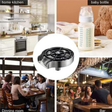 Rincoir à Verres pour Évier de Cuisine, Lave-Verres Haute Pression, Nettoyeur de Bouteilles pour Robinet de Cuisine