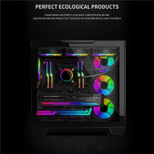 2PCS 3PIN  Card GPU Bracket with Built-in 5V ARGB Strip Adjustable Length Height Stable Support Anti-Deformation 1