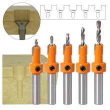 8mm Countersink Drill Bit, High Speed Steel Drill Bit Set with Hex Key Wrench for Woodworking Drilling in Wood