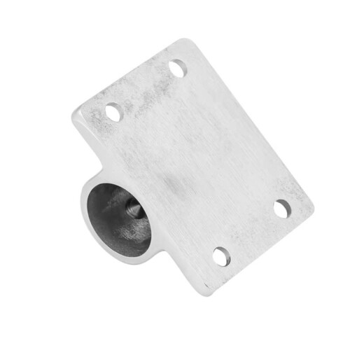 316 Stainless Steel Tube Pipe Rectangular Base Flag Pole Mount Marine Bracket Rectangular Base 22mm 1