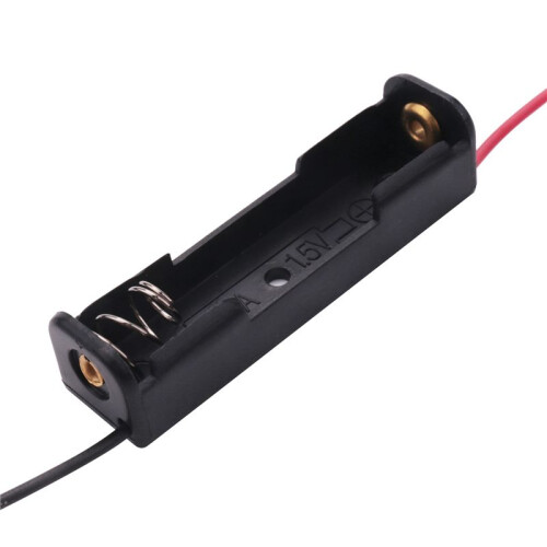 36Pcs Wired Connector 1.5V AAA Battery Holder Plastic Case Storage Box Black 2