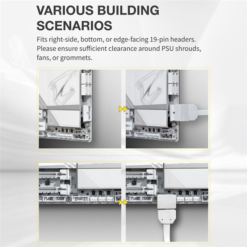 USB 3.2 Gen1 19-Pin 90-Grad-Internen Header-Adapter USB 3.0 Stecker auf ...