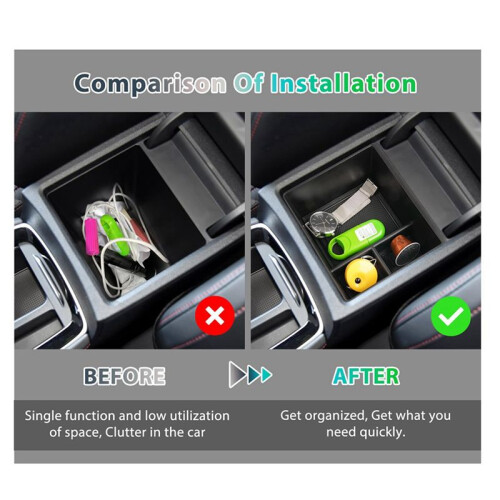 2X for  HS/ EHS EV 2018-2024 Centre Console Organiser Armrest Storage Box Tray Glove Box Interior Accessories 2