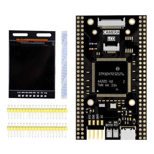 Placa de Desenvolvimento STM32H723ZGT6 Type-C com Tela LCD de 1,54 Polegadas, Placa de Aprendizado STM32 H7 System ZGT6 SPI