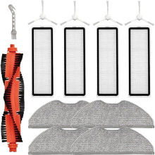 Kit D'Accessoires pour Aspirateur Robot pour S40C E101: Brosse Principale, Filtre HEPA, Brosses LatĂ©rales, Lingettes de Nettoyage, Sacs Ă