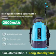 5L Battery Powered Sprayer Rechargeable Electric Sprayer with 5 Mist Nozzles Garden Sprayer for Garden A EU Plug