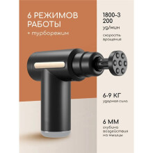 Electric Massage Gun, 4-Piece Deep Tissue Percussion Massage Tool, Relaxes Muscles in Body Parts and Relieves Pain