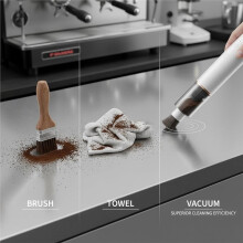 Aspirateur pour Machine Ă CafĂ© avec Brosse Douce, Outil de Nettoyage Portable pour Machine Ă Expresso, Aspirateur Rechargeable pour Machine Ă