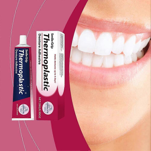 Thermoplastic Denture Adhesive for High-Temperature Stability, Strong Hold and Easy Application 1
