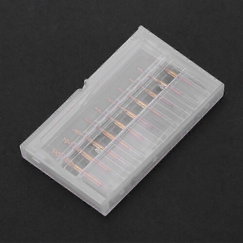 2025 10pcs Titanium Coated 0.8mm3.17mm End Mill Engraving Bits Rotary Cutter 1/8'' Shank 1
