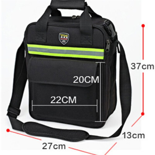 FASITE Electrician'S Single Shoulder Tool Box - Portable Hardware Storage Suitcase with Maintenance Pouch 2