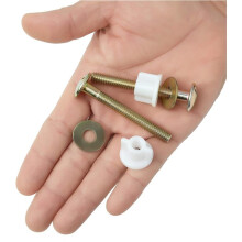 Toilet Screws, Metal Toilet Hinge Bolts and Nuts, Heavy Duty Toilet Fastener with Nuts and Washers, 4PCS