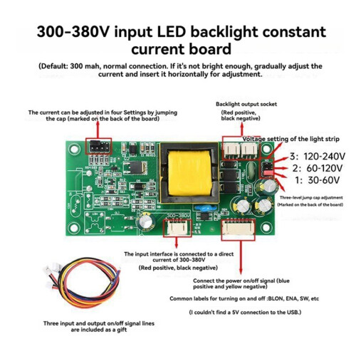 Placa de Driver de Luz de Fundo Universal para TV LCD de 19 A 55 Polegadas, Placa de Driver de Corrente Constante para Luz de Fundo LED, Alimentação