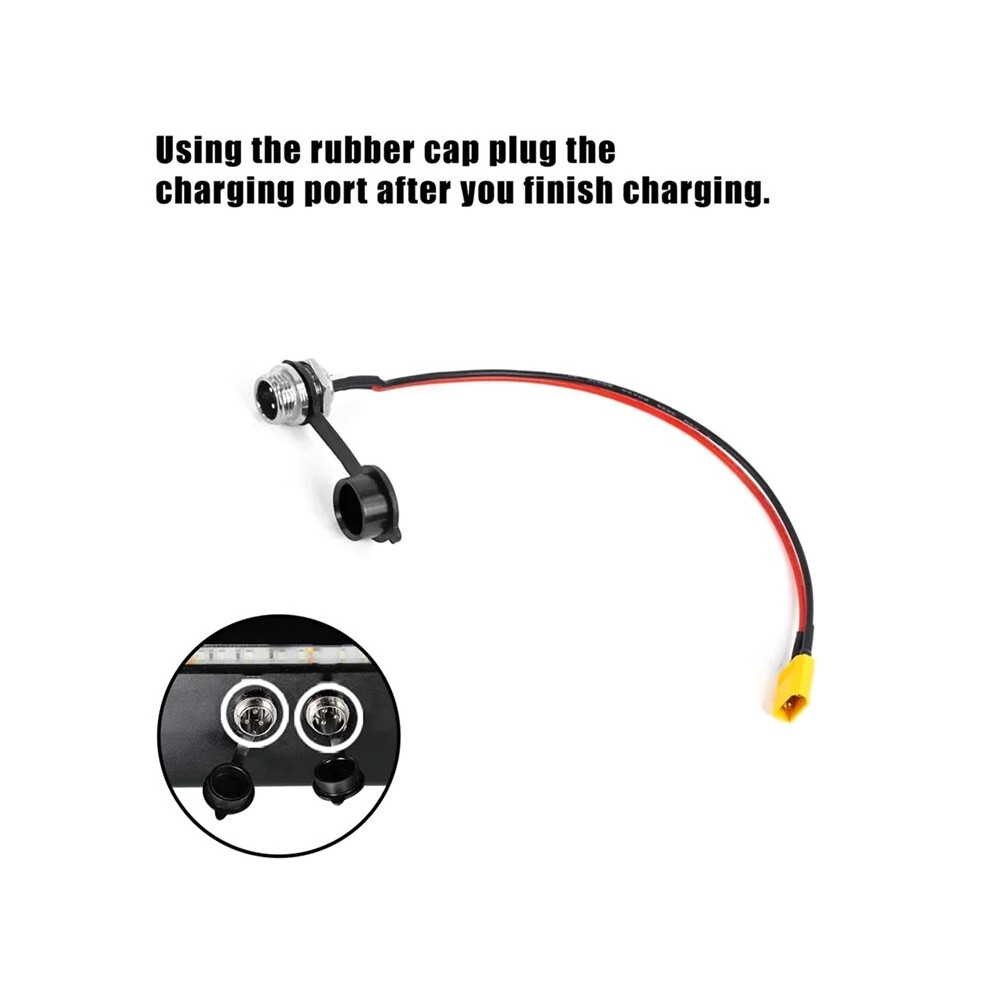 5Pcs Electric Scooter 3 Pins Charging Port For Zero 8 9 10 8X 10X 11X Speedual For Vsett 8 8+ 9 9+ 10+ Socket Plug 6031940168448